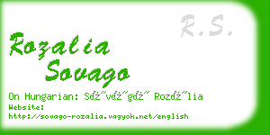 rozalia sovago business card
